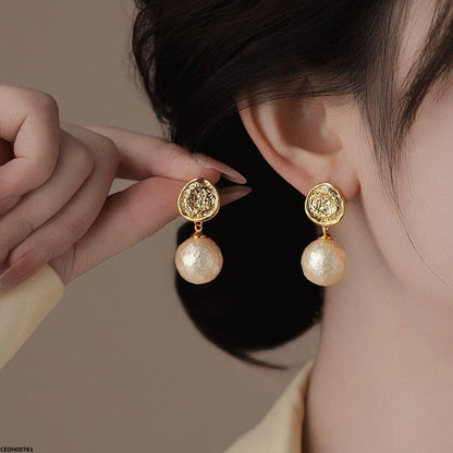 CEDH00761 ZHL Round Pearl Drop Earrings - CEDH