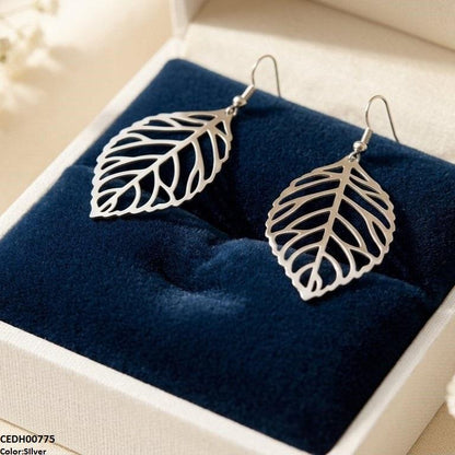 CEDH00775   QWN Leaf Drop Earrings - CEDH