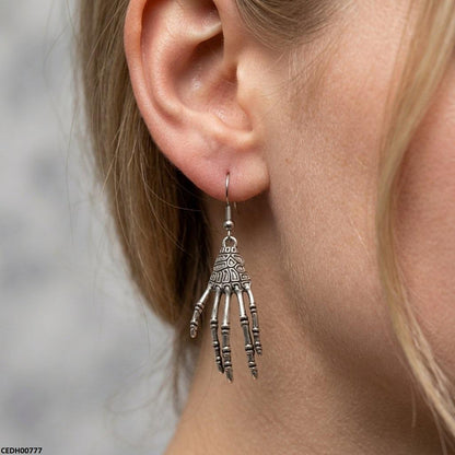 CEDH00777 MZM Skeleton Hand Earrings - CEDH