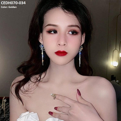 CEDH070 DDJ Tassel Drop Earrings Pair