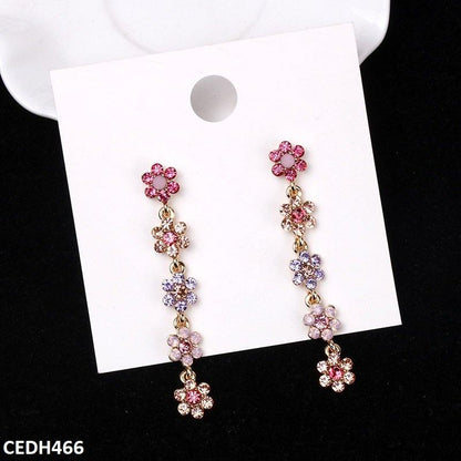 CEDH466 YYZ Flower Drop Earrings Pair