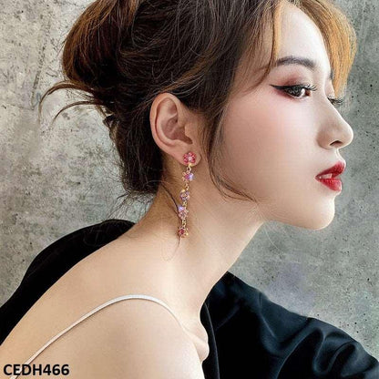 CEDH466 YYZ Flower Drop Earrings Pair