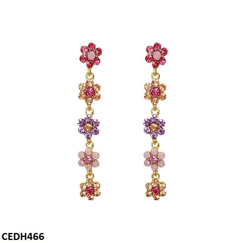 CEDH466 YYZ Flower Drop Earrings Pair