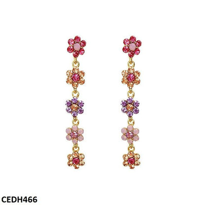 CEDH466 YYZ Flower Drop Earrings Pair
