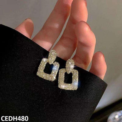 CEDH480 ZHL Square Drop Earrings