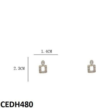 CEDH480 ZHL Square Drop Earrings