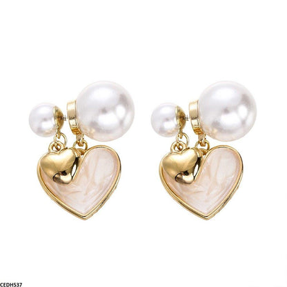 CEDH537 YHC Heart Drop Earrings