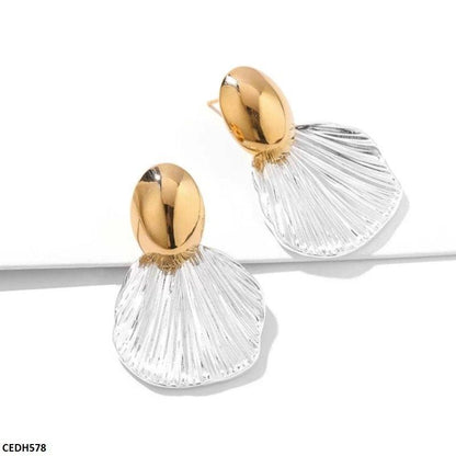 CEDH578 ZCD Stainless Steel Round Drop Earrings