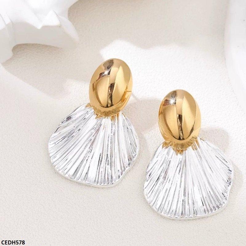 CEDH578 ZCD Stainless Steel Round Drop Earrings