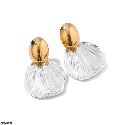 CEDH578 ZCD Stainless Steel Round Drop Earrings