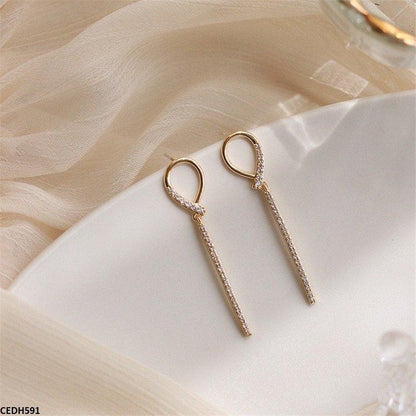 CEDH591-SIQ CEDH591 SIQ Stick Drop Earrings