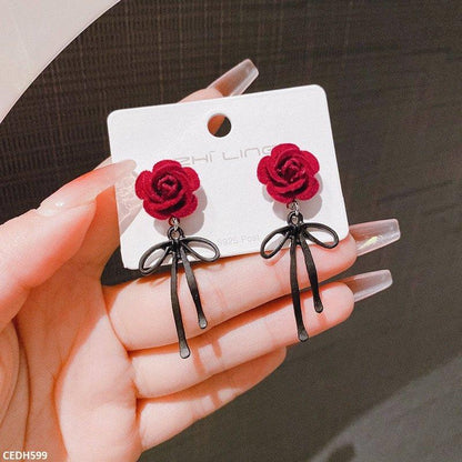CEDH599-ZHL CEDH599 ZHL Flower/Bow Drop Earrings