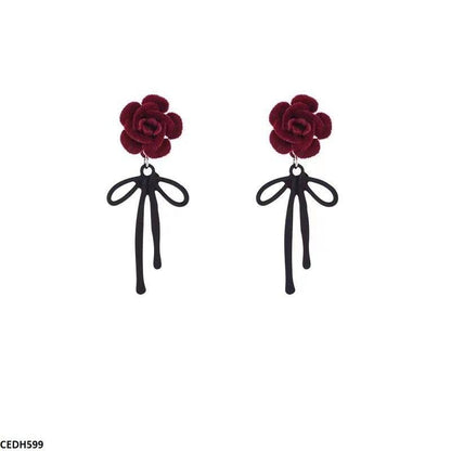 CEDH599-ZHL CEDH599 ZHL Flower/Bow Drop Earrings