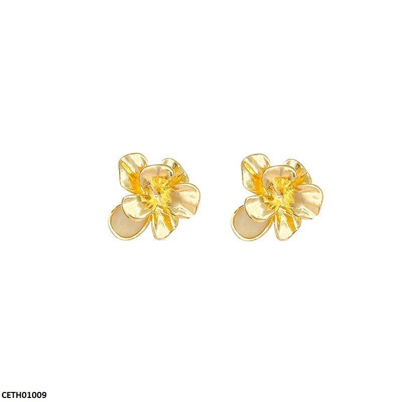 CETH01009 HJF Flower Stud Tops Pair - CETH