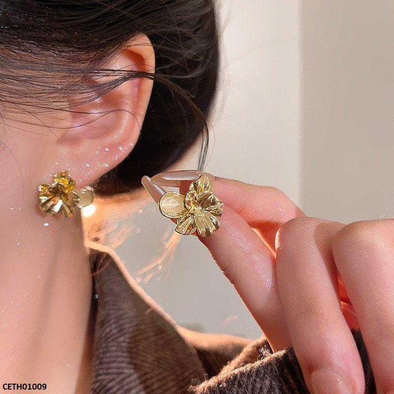 CETH01009 HJF Flower Stud Tops Pair - CETH