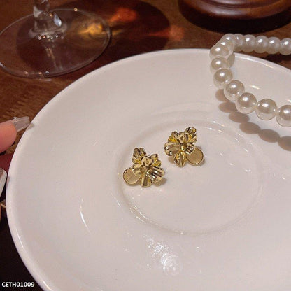 CETH01009 HJF Flower Stud Tops Pair - CETH