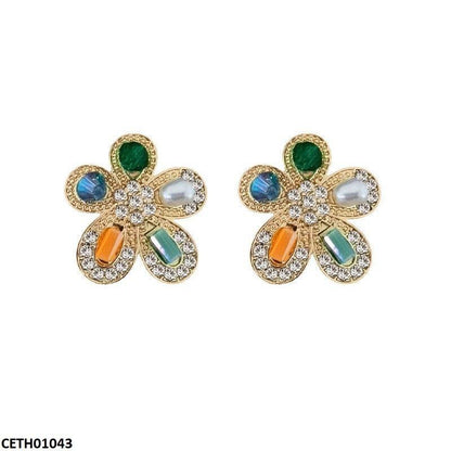 CETH01043 LSH Flower Pearl Tops Pair - CETH