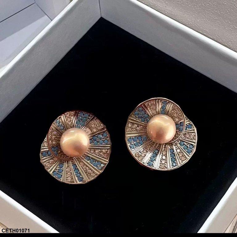 CETH01071 SYB Round Pearl Tops Pair - CETH