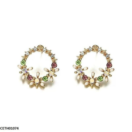 CETH01074 JMN Round Flower Tops Pair - CETH