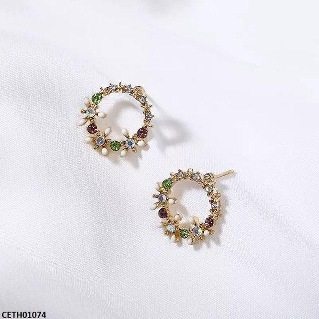 CETH01074 JMN Round Flower Tops Pair - CETH