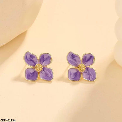CETH01134 LSH Purple Flower Tops Pair - CETH