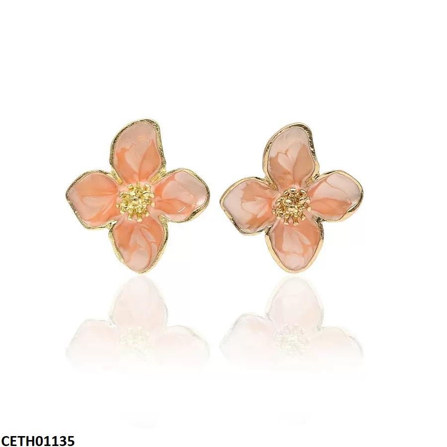 CETH01135 LSH Orange Flower Tops Pair - CETH