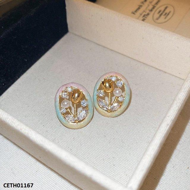 CETH01167 LSH Oval Flower Tops Pair - CETH