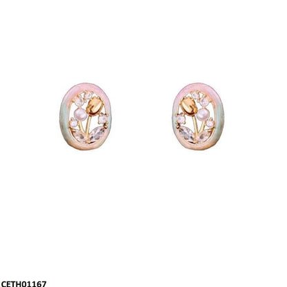 CETH01167 LSH Oval Flower Tops Pair - CETH