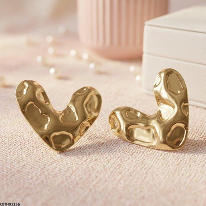 CETH01256 BHS Heart Stainless Steel Tops Pair - CETH