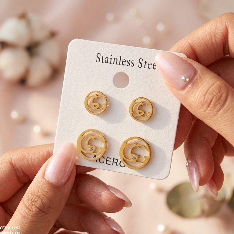 CETH01292 QSJ Round Stainless Steel 2 Pairs Tops - CETH