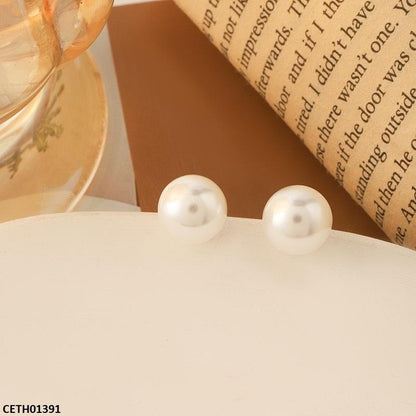 CETH01391 QWN Round Pearl Tops Pair - CETH