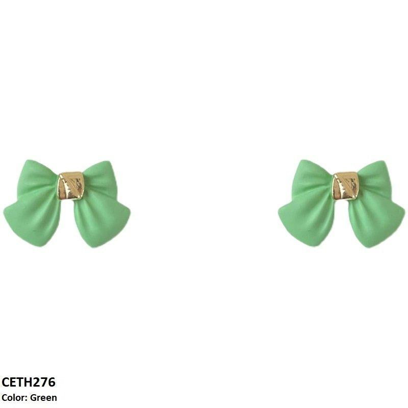 CETH276 YQG Bow Stud Tops Pair