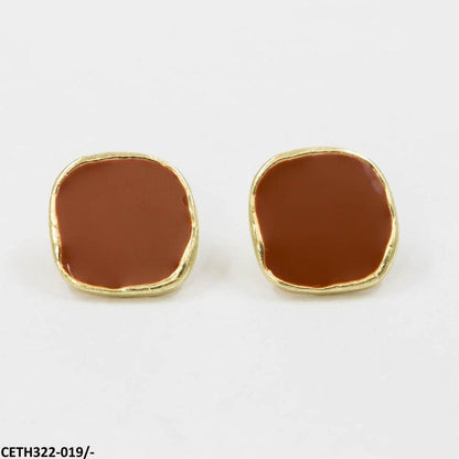 CETH322 YYZ Painted Square Stud Tops Pair