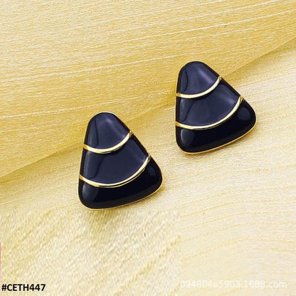 CETH447 YUL Trianlge Stud Tops Pair