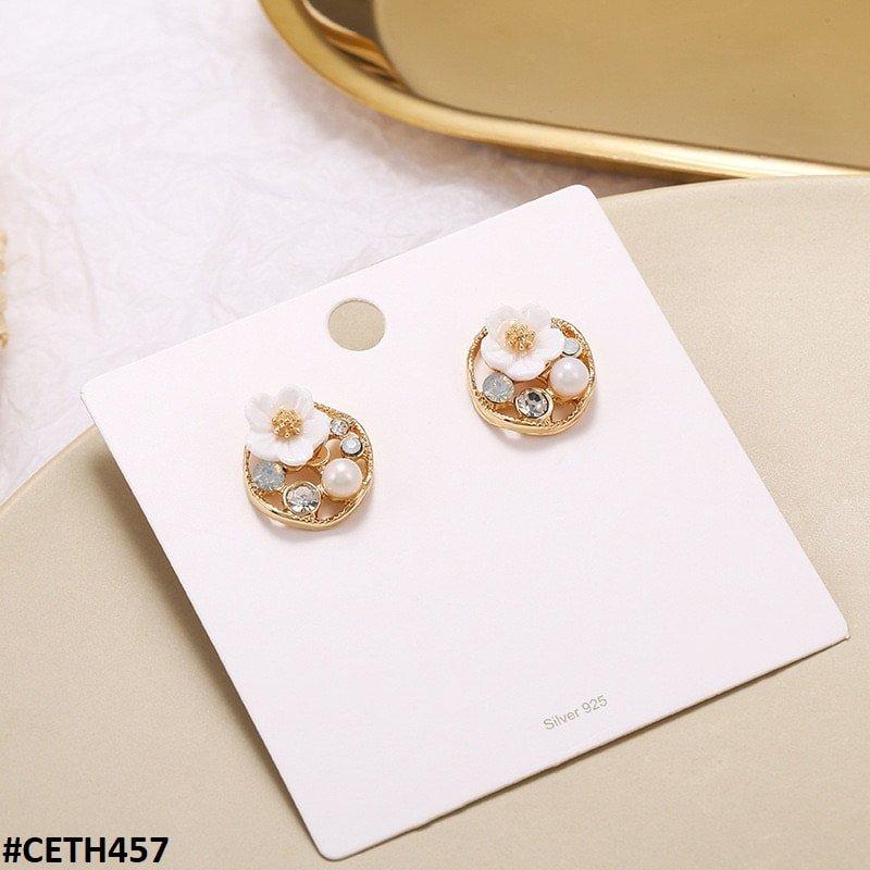 CETH457 JMN Flower Stud Tops Pair