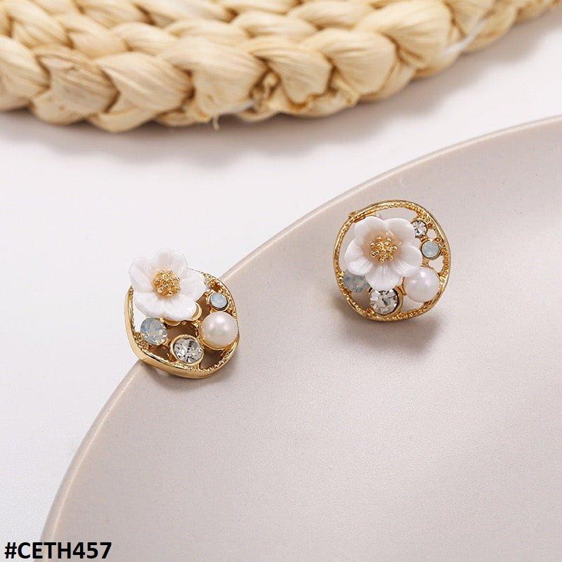 CETH457 JMN Flower Stud Tops Pair