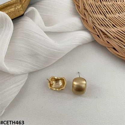 CETH463 ZHL Mate Press Cup Ear Stud Tops Pair