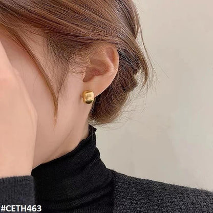 CETH463 ZHL Mate Press Cup Ear Stud Tops Pair