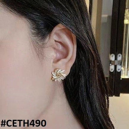 CETH490 BTO Flower Stud Tops Pair