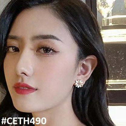 CETH490 BTO Flower Stud Tops Pair