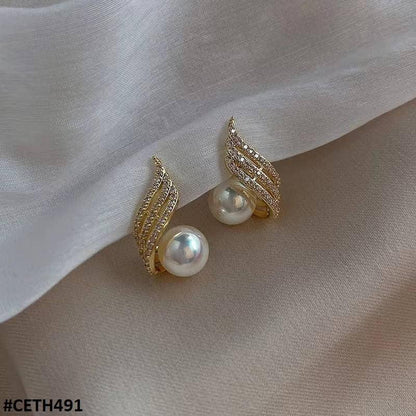 CETH491 BTO Pearl Stud Tops Pair
