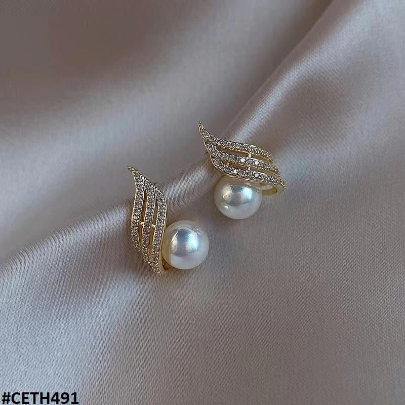 CETH491 BTO Pearl Stud Tops Pair