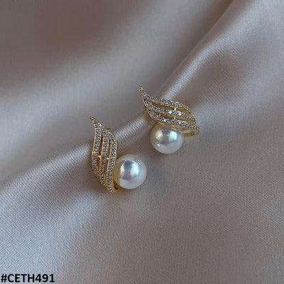 CETH491 BTO Pearl Stud Tops Pair