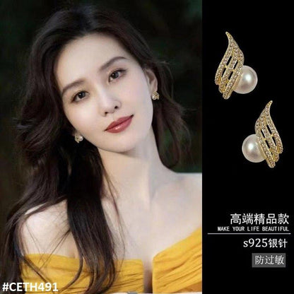 CETH491 BTO Pearl Stud Tops Pair
