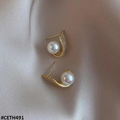 CETH491 BTO Pearl Stud Tops Pair