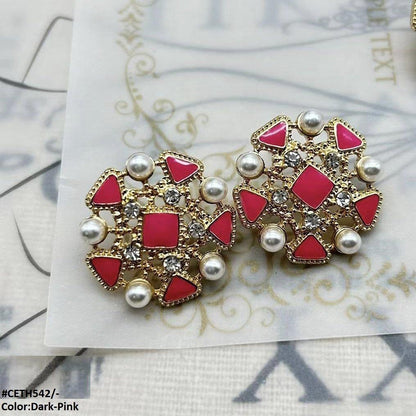 CETH542 SKM Painted Square/Triangle Ear Tops Pair