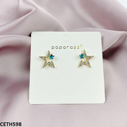 CETH598 BTO Half Star Ear Tops Pair
