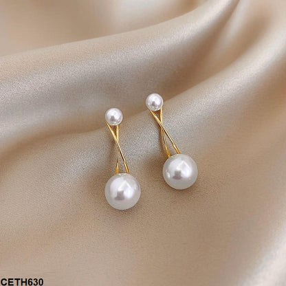 CETH630 SIQ Pearl Ear Tops Pair