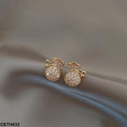 CETH632 SIQ Vase Ear Tops Pair