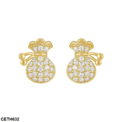 CETH632 SIQ Vase Ear Tops Pair